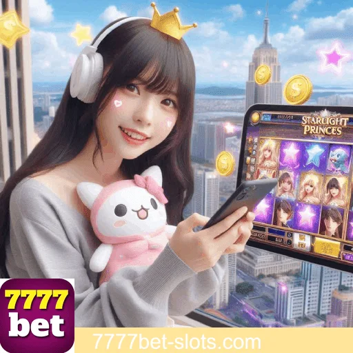 Imagem promovendo a página oficial da 7777BET no Facebook